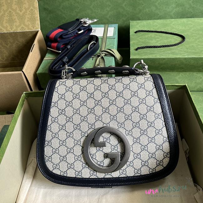 GUCCI Blue Medium Interlocking G Blondie Bag - 1