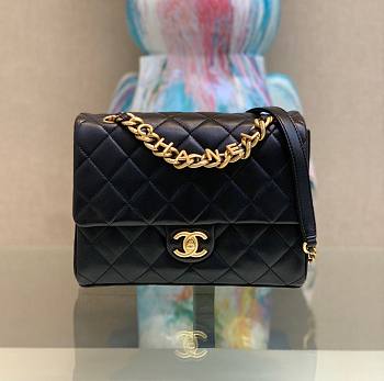 Chanel CF Mini Flap Black Leather Bag