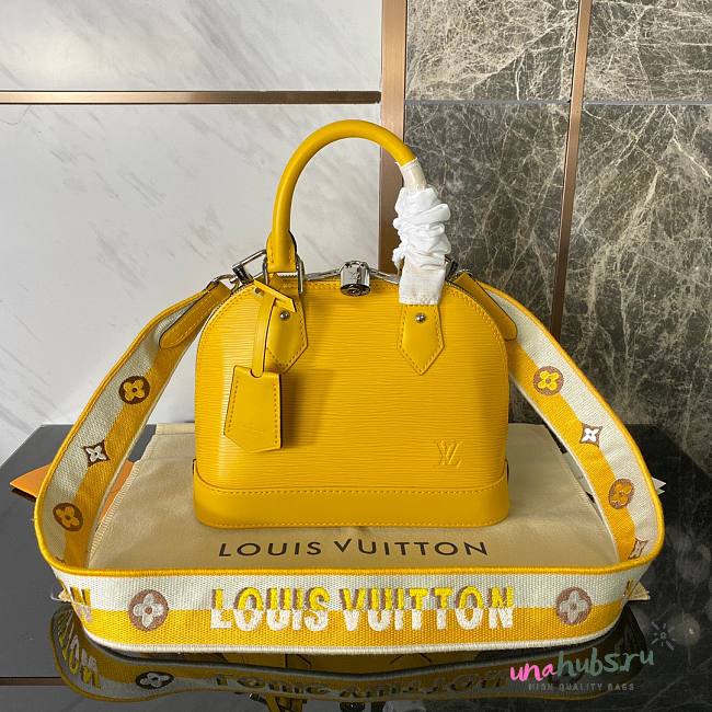 Louis Vuitton Alma BB Yellow Epi Leather Bag - 1