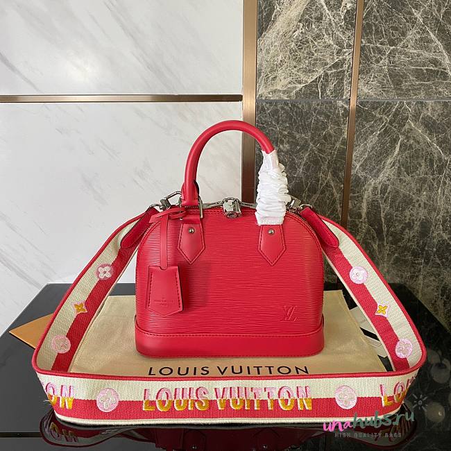 Louis Vuitton Alma BB Red Epi Leather Bag - 1