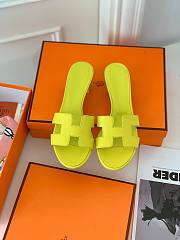 Hermes yellow heeled slippers  - 5