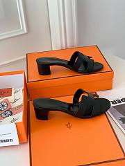 Hermes black heeled slippers - 6