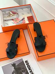 Hermes black heeled slippers - 3