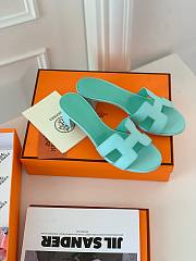 Hermes mint heeled slippers  - 4