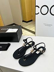 Chanel black sandals  - 3