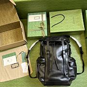 Gucci Black Leather Double G Backpack - 3