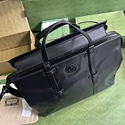 Gucci Double G Large black leather tote bag - 3