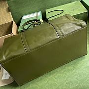 Gucci Double G Large green leather tote bag - 5