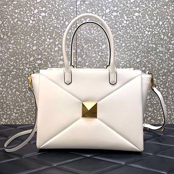 Valentino Garavani One stud white leather tote bag