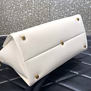 Valentino Garavani One stud white leather tote bag - 4