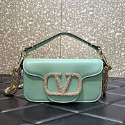 Valentino Garavani Small VLOGO Signature Blue Bag - 1