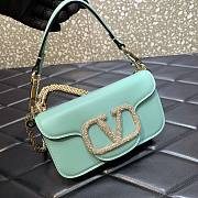 Valentino Garavani Small VLOGO Signature Blue Bag - 4