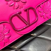 Valentino Garavani Loco Flower Pink Leather Bag - 5