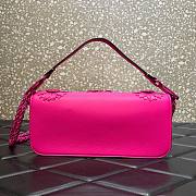 Valentino Garavani Loco Flower Pink Leather Bag - 2