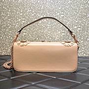 Valentino Garavani Loco Flower Beige Leather Bag - 2