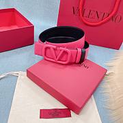 Valentino pink black reversable belt 4cm - 1