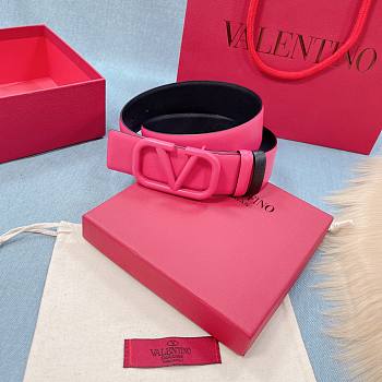 Valentino pink black reversable belt 4cm