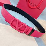 Valentino pink black reversable belt 4cm - 3