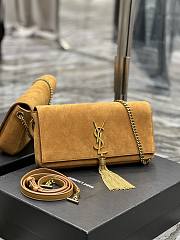 YSL Kate Brown Suede Clutch Bag - 3