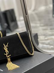 YSL Kate Black Suede Clutch Bag - 6