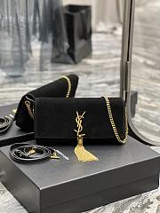 YSL Kate Black Suede Clutch Bag - 2