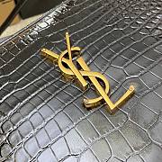 YSL Black Quilted Crocodile Lou Camera Bag - 3