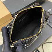 YSL Black Quilted Crocodile Lou Camera Bag - 2