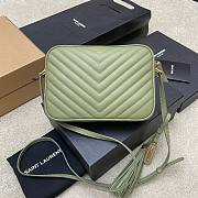 YSL Green Quilted Leather Lou Camera Bag - 4