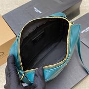 YSL Blue Quilted Leather Lou Camera Bag - 5