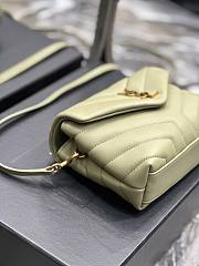 YSL Loulou Bag Y-Quilted mini green leather bag - 2