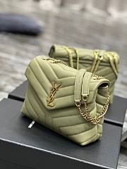 YSL Loulou Bag Y-Quilted Small green leather bag - 6