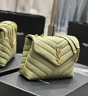 YSL Loulou Bag Y-Quilted Small green leather bag - 4