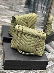 YSL Loulou Bag Y-Quilted Large green leather bag - 6