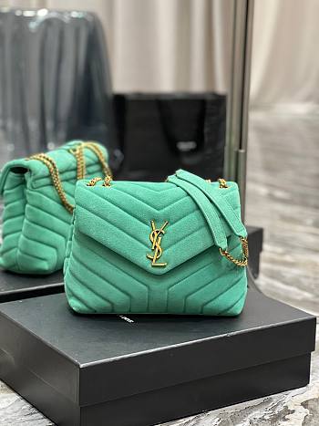 YSL Loulou Bag Y-Quilted Small Mint leather bag 