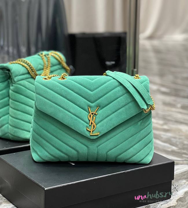 YSL Loulou Bag Y-Quilted Large Mint leather bag  - 1