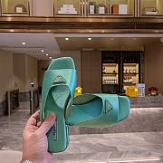 Prada blue flat satin sandals - 4