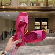 Prada pink flat satin sandals - 3