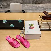 Prada pink flat satin sandals - 2