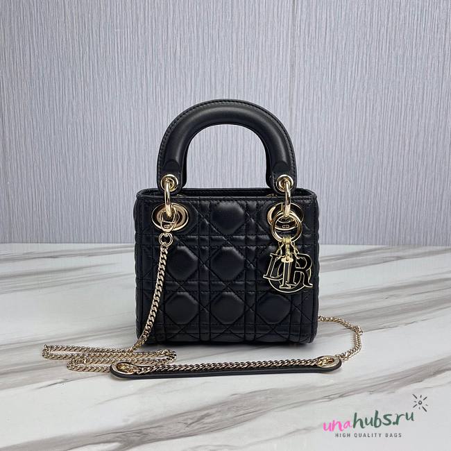 Dior Lady Small Black Leather Bag  - 1