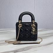 Dior Lady Small Black Leather Bag  - 1