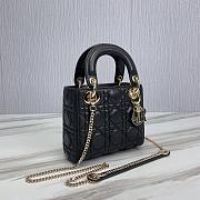 Dior Lady Small Black Leather Bag  - 2