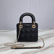 Dior Lady Small Black Leather Bag  - 5