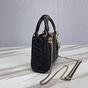 Dior Lady Small Black Leather Bag  - 6