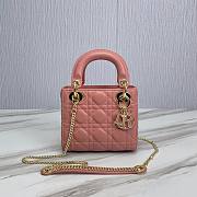 Dior Lady Small Orange Leather Bag - 1