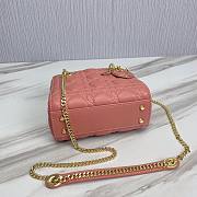 Dior Lady Small Orange Leather Bag - 3