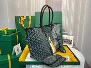 Goyard Black Goyardine Coated Canvas St. Louis GM Tote - 6