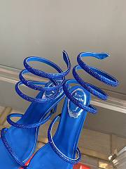 Rene Caovilla Cleo Crystal Lilac Blue Sandals 105  - 5