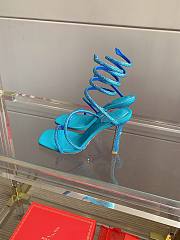 Rene Caovilla Cleo Crystal Lilac Blue Sandal 105 - 5