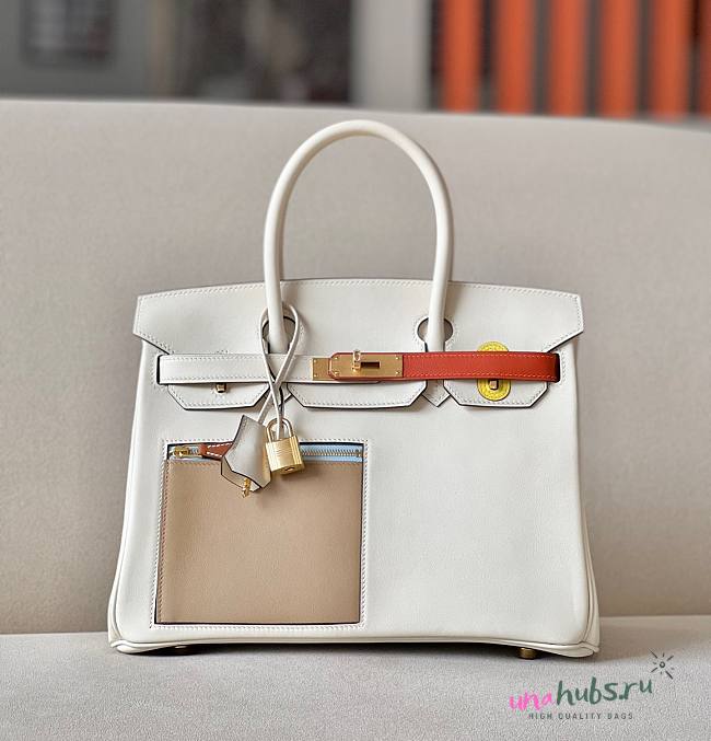 Hermes Birkin 30 Nata Swift Gold Hardware Bag - 1