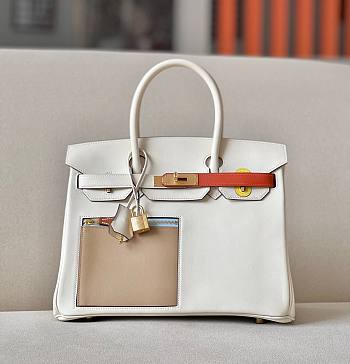 Hermes Birkin 30 Nata Swift Gold Hardware Bag